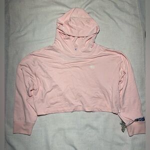 Pink Cropped Hoodie